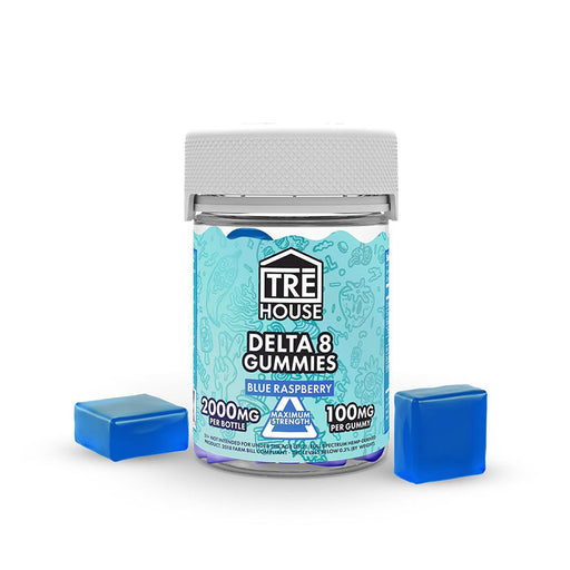 Delta 8 Gummies - High Potency Blue Raspberry - TRE House | CBDdatabase.com