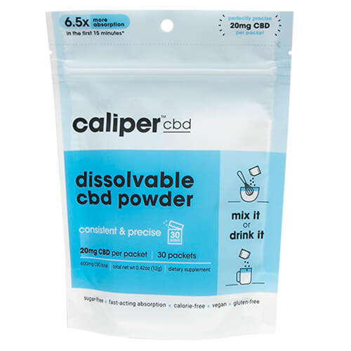 Caliper CBD - CBD Edible - Unflavored Dissolvable Powder - 20mg - 30 Count