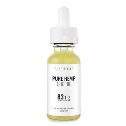 Pure Relief - CBD Tincture - CBD Oil Extra Strength - 2500mg - Front