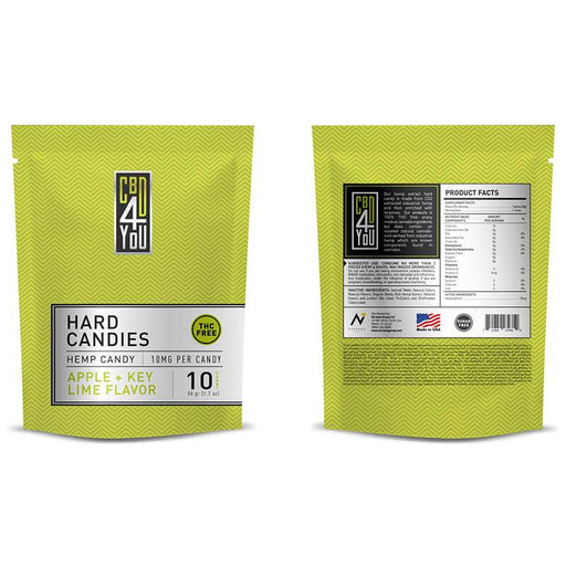 CBD4You - CBD Edible - Apple & Key Lime Hard Candies - 100mg