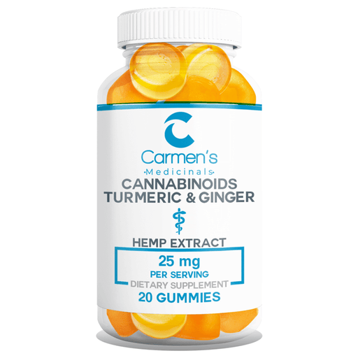 Carmen's Medicinals - CBD Edible - Full Spectrum Turmeric and Ginger Gummies - 25mg