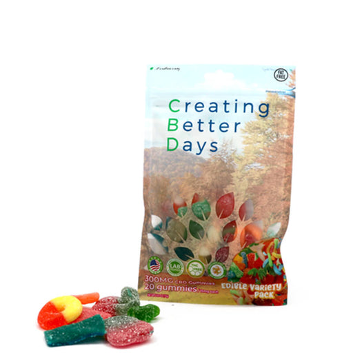 Creating Better Days - CBD Edible - Variety Pack Gummies - 20pc-15mg