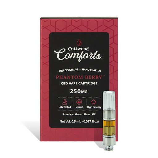 Cuttwood Comforts - CBD Vape Cartridge - Full Spectrum Phantom Berry - 250mg-500mg