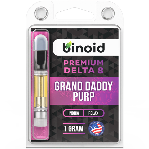 Binoid - Delta 8 Vape - Vape Cartridge - Grand Daddy Purp