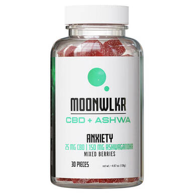 MoonWlkr - CBD Edible - Anxiety Gummies + Ashwagandha - 25mg