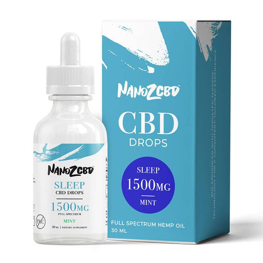Nano Z CBD - CBD Tincture - Full Spectrum Mint Sleep Drops - 1500mg