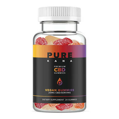 PureKana - CBD Edible - Vegan Gummies - 25mg - 20 Count