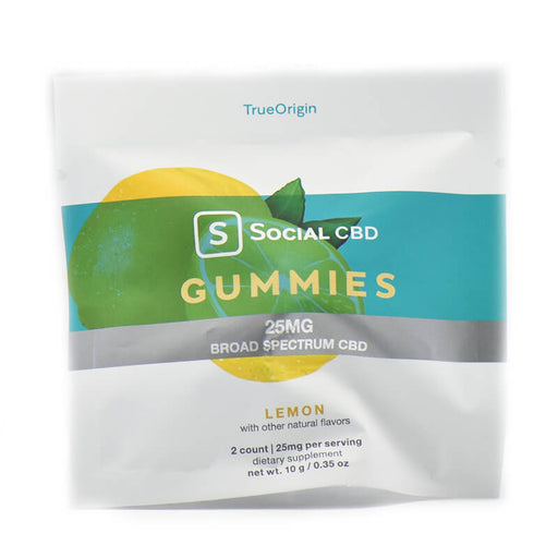 Social CBD - CBD Edible - Broad Spectrum Lemon Gummies - 12.5mg