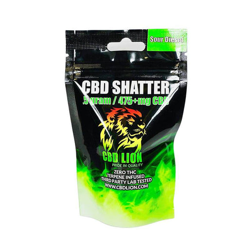 CBD Lion - CBD Concentrate - Sour Diesel Shatter - 0.5 Gram
