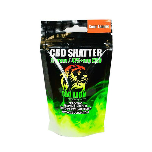 CBD Lion - CBD Concentrate - Sour Tangie Shatter - 0.5 Gram