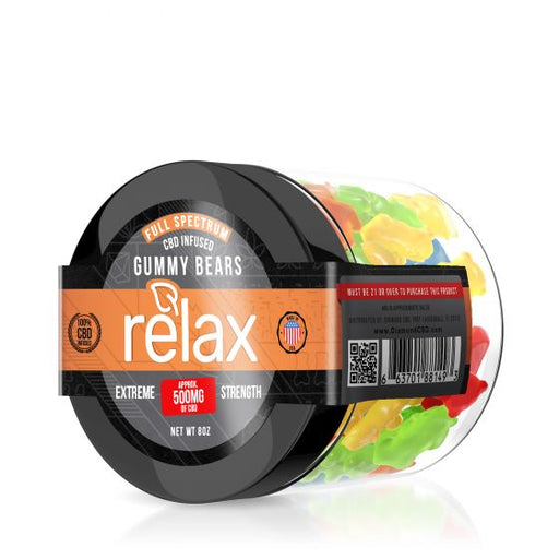 Diamond CBD - CBD Edible - Relax Full Spectrum Gummy Bears - 500mg