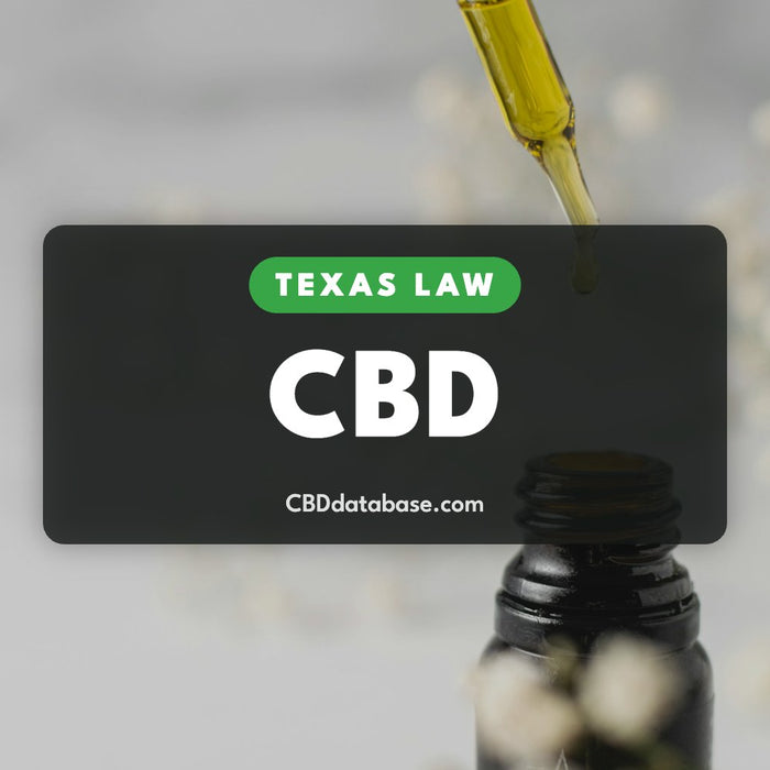 Texas Law: CBD, dropper of CBD oil above an amber bottle