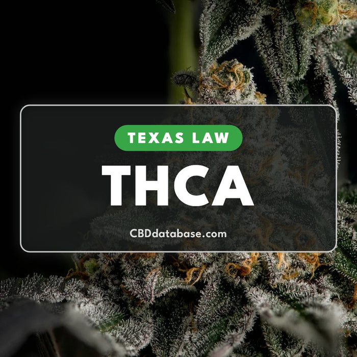 Texas Law: THCA, close-up of a frosty cannabis flower bud