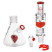 Pulsar Love Heart Beat Glycerin Beaker Glass Bong - 14" / 19mm F