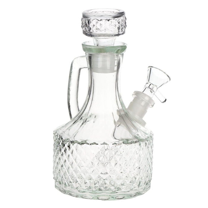 SeshGear Textured Vintage Glass Bong - 6.5" / 14mm F / Clear