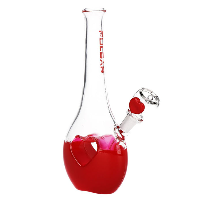 Pulsar Valentines Heart Vase Glass Bong - 8.25" / 14mm F