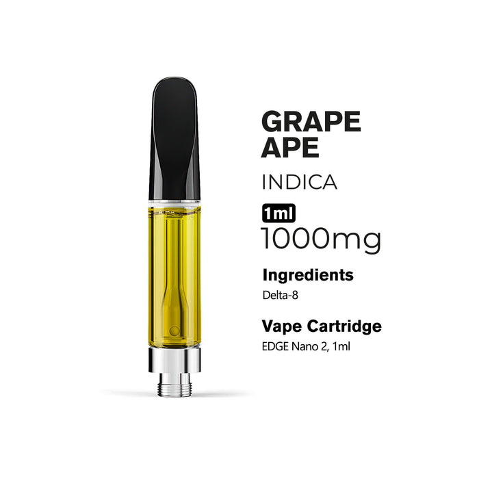 Chill Plus Delta 8 vape cartridge Grape Ape label