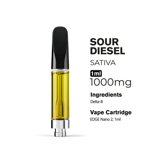 Chill Plus Delta 8 vape cartridge Sour Diesel label