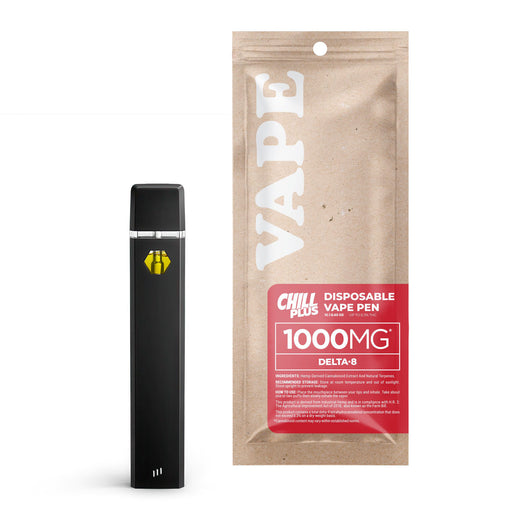 Chill Plus Delta 8 disposable vape pen Grape Ape 1000mg