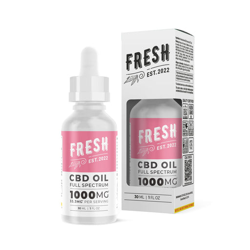 Fresh Full Spectrum CBD Oil 1000mg bottle and box