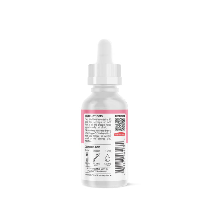 Fresh Full Spectrum CBD Oil 1000mg bottle label