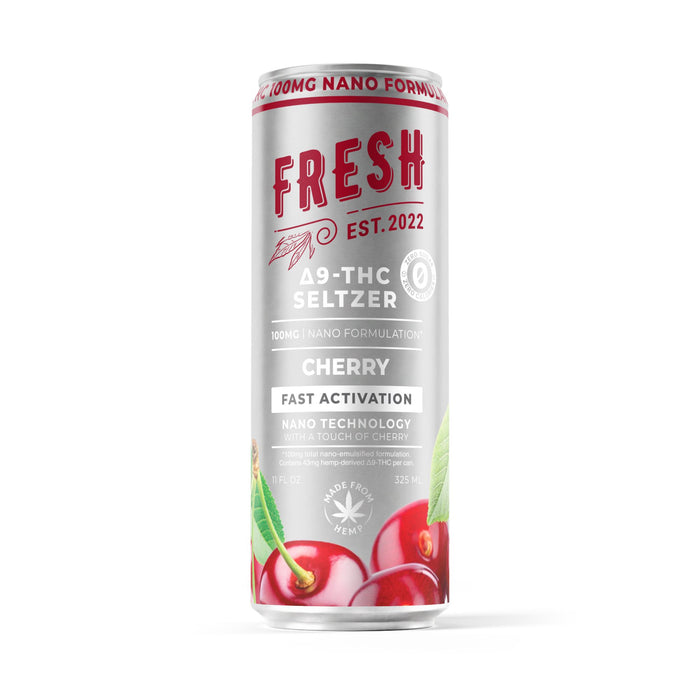 Fresh Delta 9 THC Seltzer Cherry 100mg (12oz Can) can