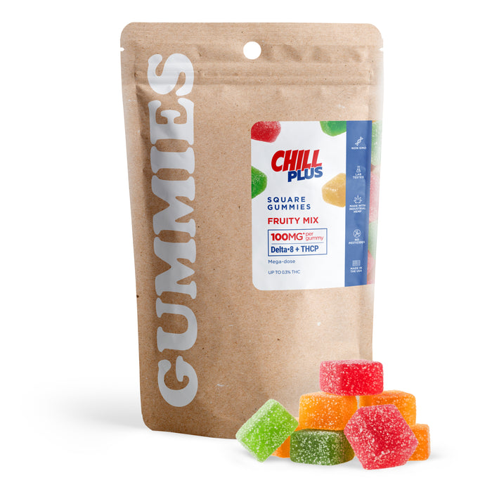 Chill Plus Delta 8 + THCP Gummies Fruity Mix 100mg (30 Count) pack