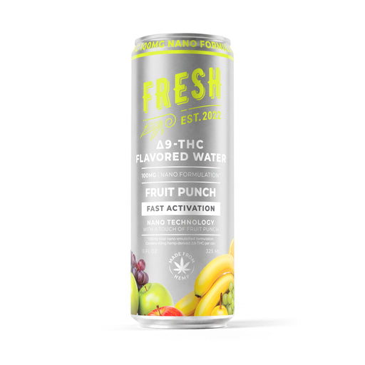 Fresh Delta 9 THC Water Fruit Punch 100mg (12oz Can) can
