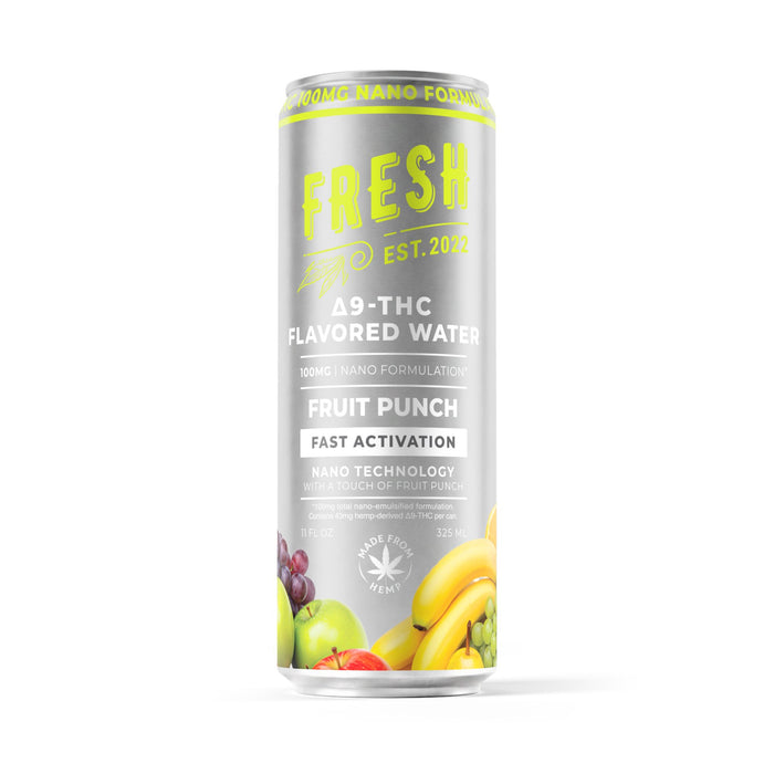 Fresh Delta 9 THC Water Fruit Punch 100mg (12oz Can) can