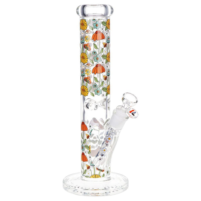 Pulsar Design Series Straight Tube Glass Bong - Flower Vision / 12" / 14mm F