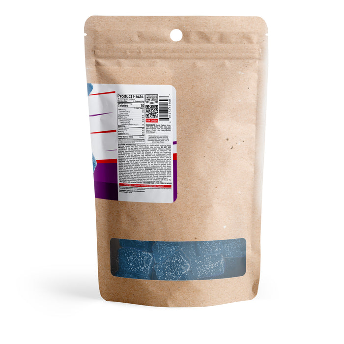 Chill Extreme THCV Gummies Blueberry 10mg (30 Count) back of pack
