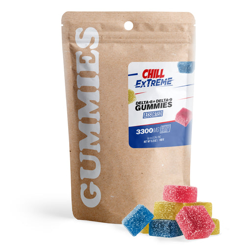 Chill Extreme Delta 8 + Delta 9 Gummies Mixed Fruits 110mg (30 Count) pack