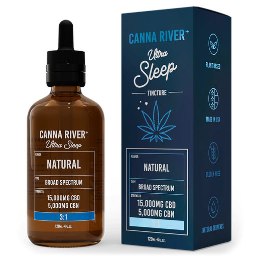 Canna River Ultra Sleep Broad Spectrum CBD Oil with CBN Natural 20000mg (120mL)