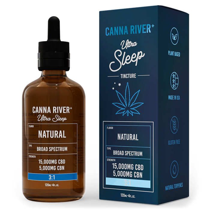 Canna River Ultra Sleep Broad Spectrum CBD Oil with CBN Natural 20000mg (120mL)