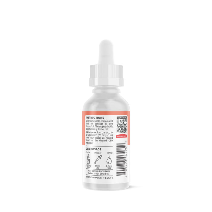 Fresh Full Spectrum CBD Oil 1500mg bottle label