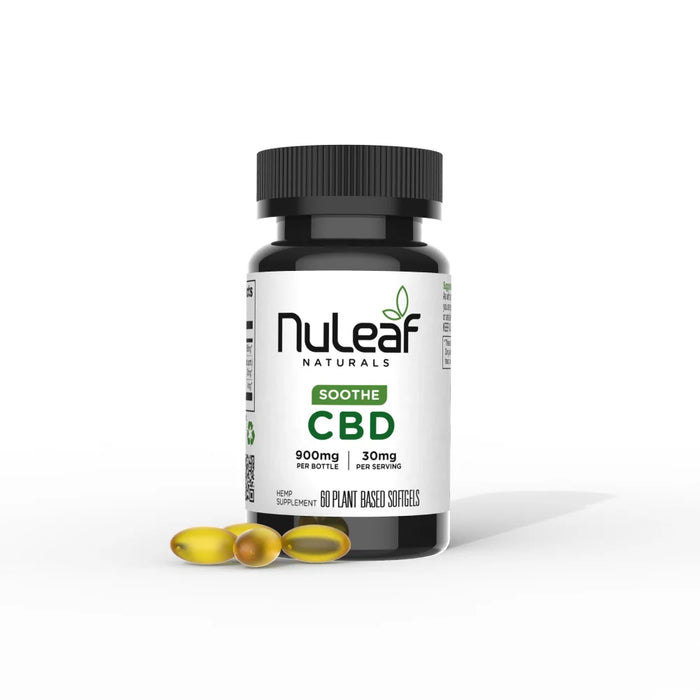 NuLeaf Naturals Full Spectrum CBD Softgels 900mg (60 ct) | CBDdatabase.com