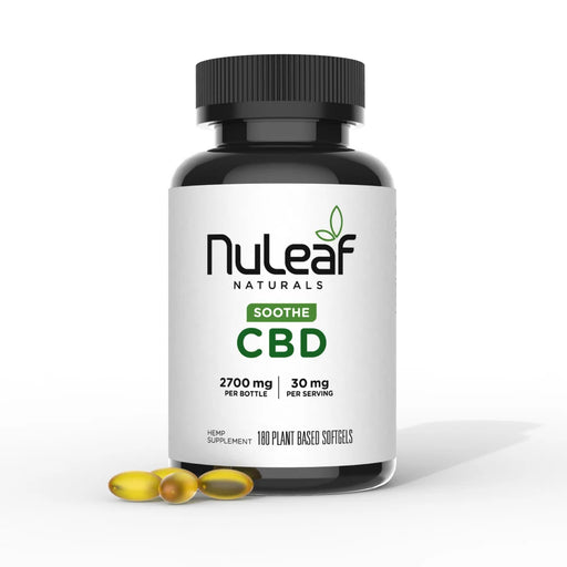 NuLeaf Naturals Full Spectrum CBD Softgels 2700mg (180 ct) | CBDdatabase.com
