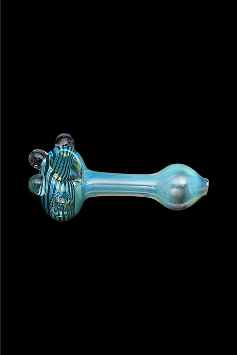 LA Pipes Glass Spoon Pipe - The Spiral Marble Head
