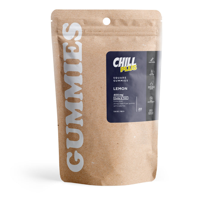 Chill Plus Delta 9 Gummies Lemon 20mg (20 Count) pack