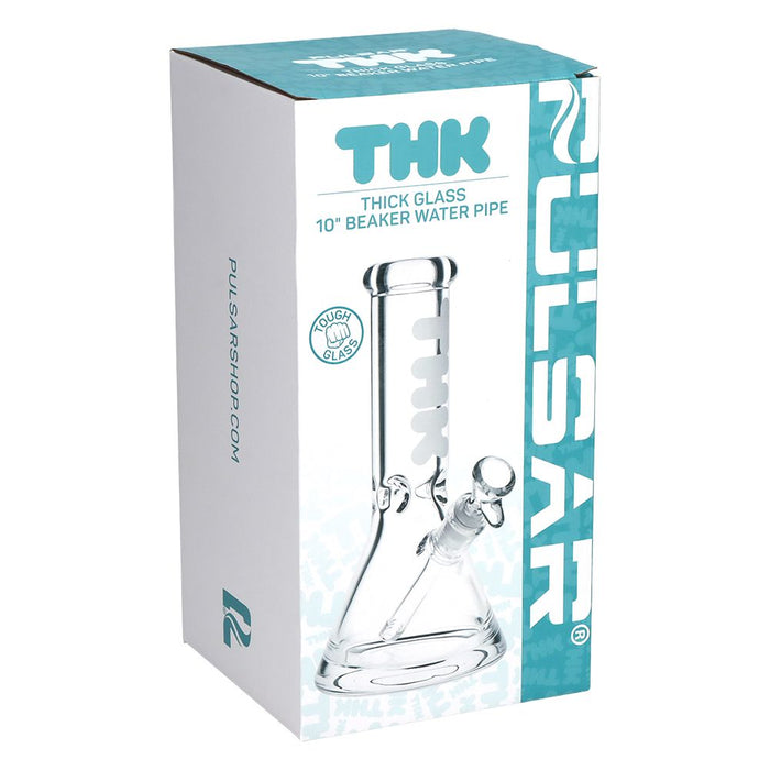 Pulsar "THK" 9mm Beaker Glass Bong - 10" / 14mm F