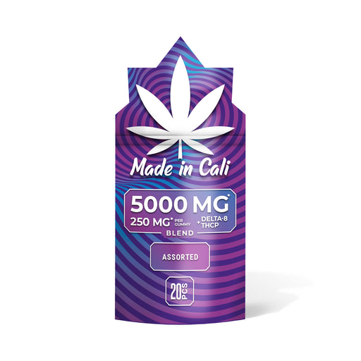 Made In Cali Delta 8 + THCP Gummies Assorted 250mg (20 Count) pack