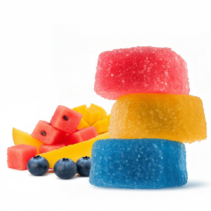 Chill Extreme Delta 8 + THCP Gummies Original Mix 250mg (30 Count) gummies with fruit