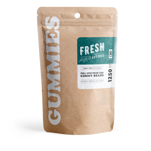 Fresh Full Spectrum CBD Gummy Bears 25mg pouch