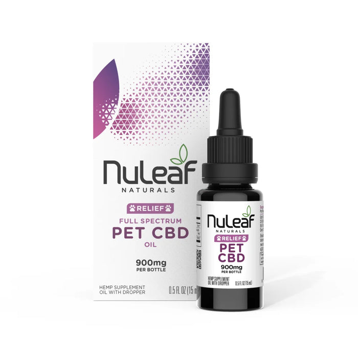 NuLeaf Naturals Full Spectrum CBD Pet Oil 900mg (15ml) | CBDdatabase.com