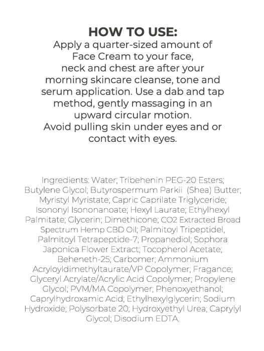 ReThink CBD Refined Face Cream label | CBDdatabase.com