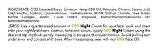 ReThink CBD Night Cream label | CBDdatabase.com