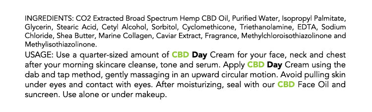 ReThink CBD Collagen Day Cream label | CBDdatabase.com