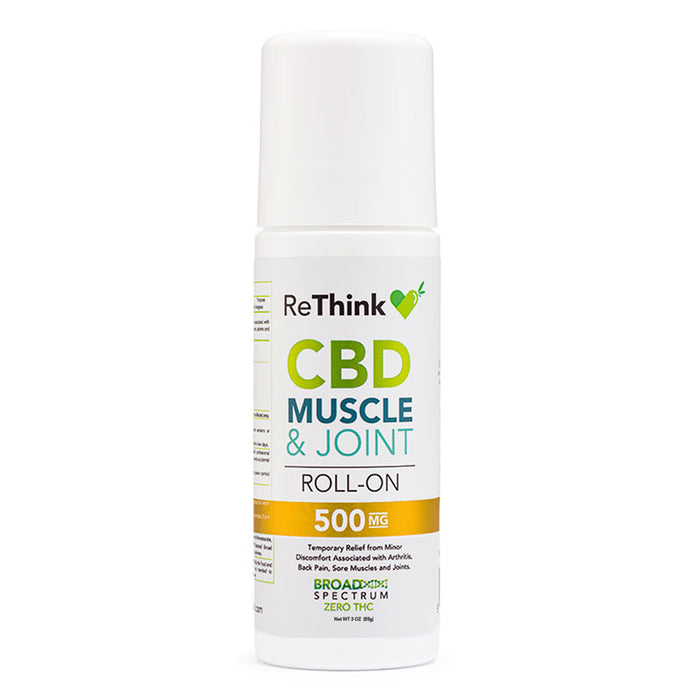 ReThink CBD Muscle & Joint Roll-On 500mg (3 oz) | CBDdatabase.com