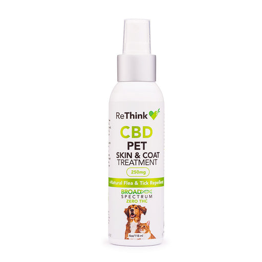 ReThink CBD Pet Skin & Coat Treatment 250mg (4 oz) | CBDdatabase.com