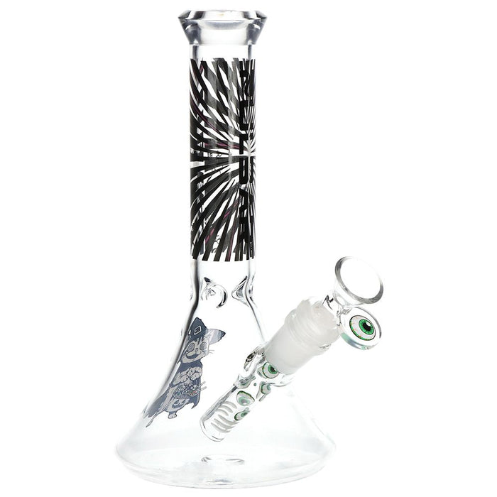Pulsar Scary Kitty Beaker Glass Bong - 8.5" / 14mm F